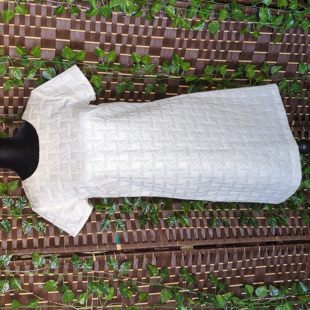 Xhilaration Cream Quilted Dress